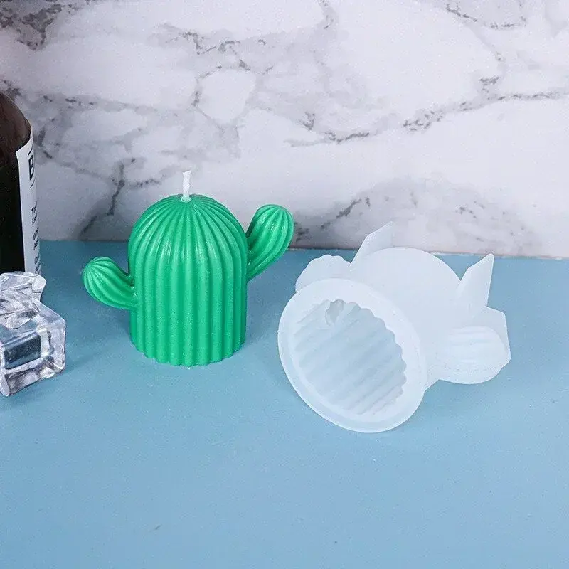 DIY Handmade Molds Creative Shape Cactus Candle Mold Silicone Mold Soap Candle Make Tool Epoxy Resin Mold Simulation Plant Decor