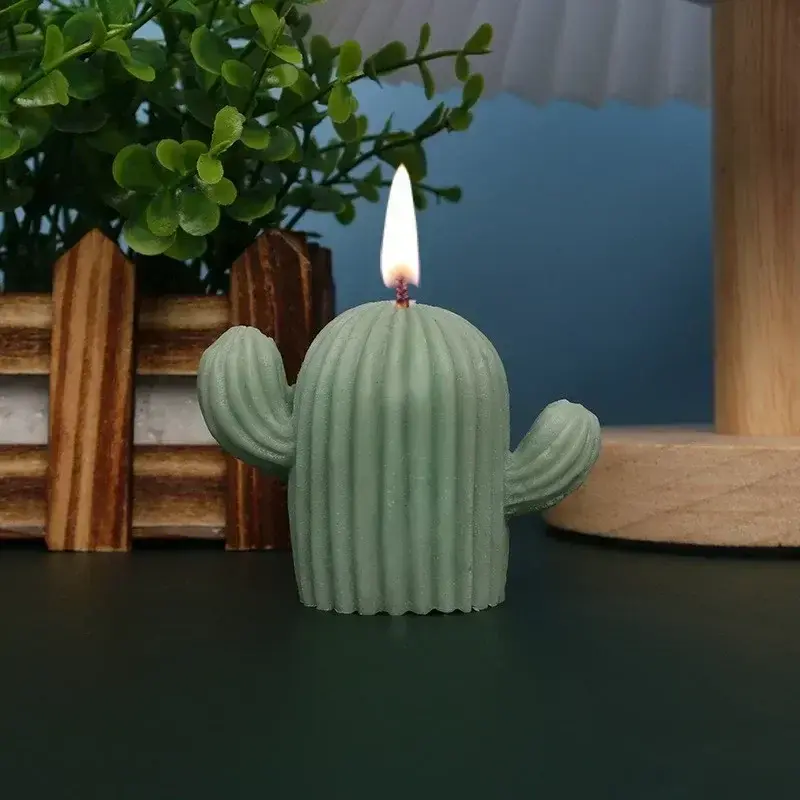 DIY Handmade Molds Creative Shape Cactus Candle Mold Silicone Mold Soap Candle Make Tool Epoxy Resin Mold Simulation Plant Decor