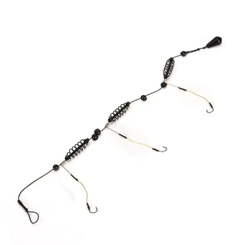 Useful Bait Nest Feeder Suitable Outdoor Fishing Supplies Long Throw Spring Plating Nest Beater String Hook Fishing Tool