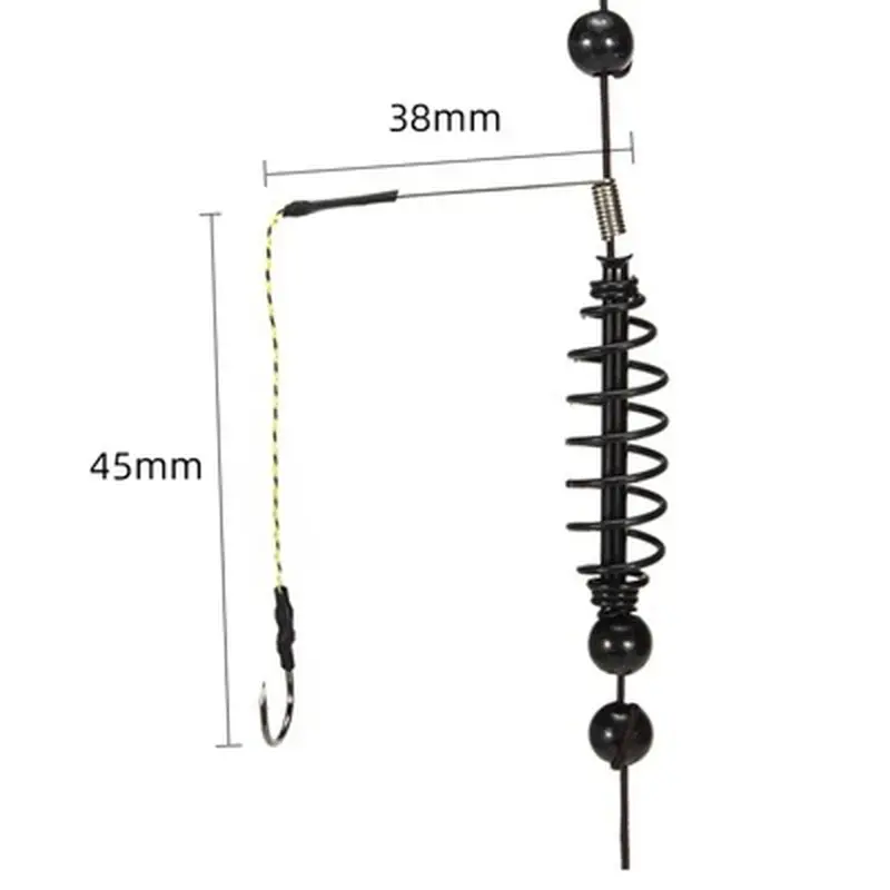 Useful Bait Nest Feeder Suitable Outdoor Fishing Supplies Long Throw Spring Plating Nest Beater String Hook Fishing Tool