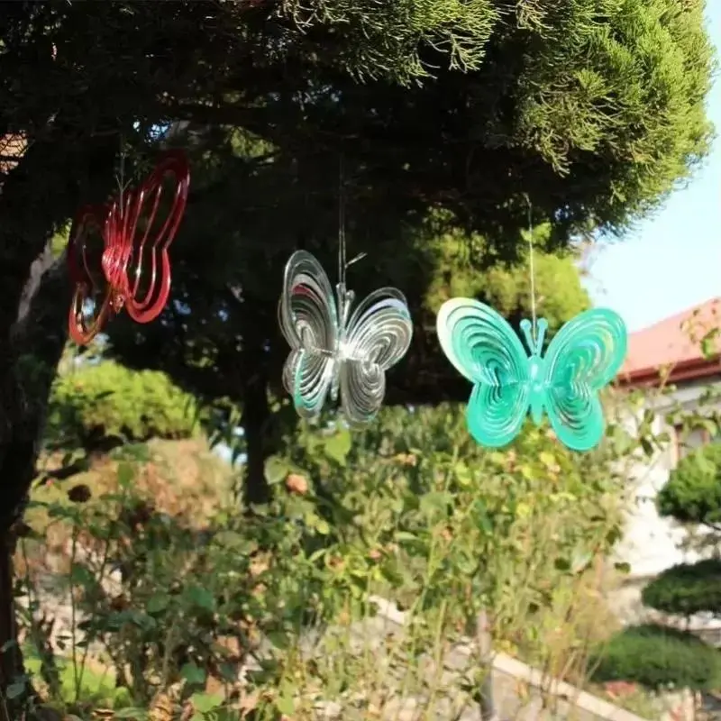 1 Pcs Yard Art Wind Chimes Balcony Ornament Garden Decor New Beating Art Butterfly Wind Spinner Dream Catcher Accessories Tools