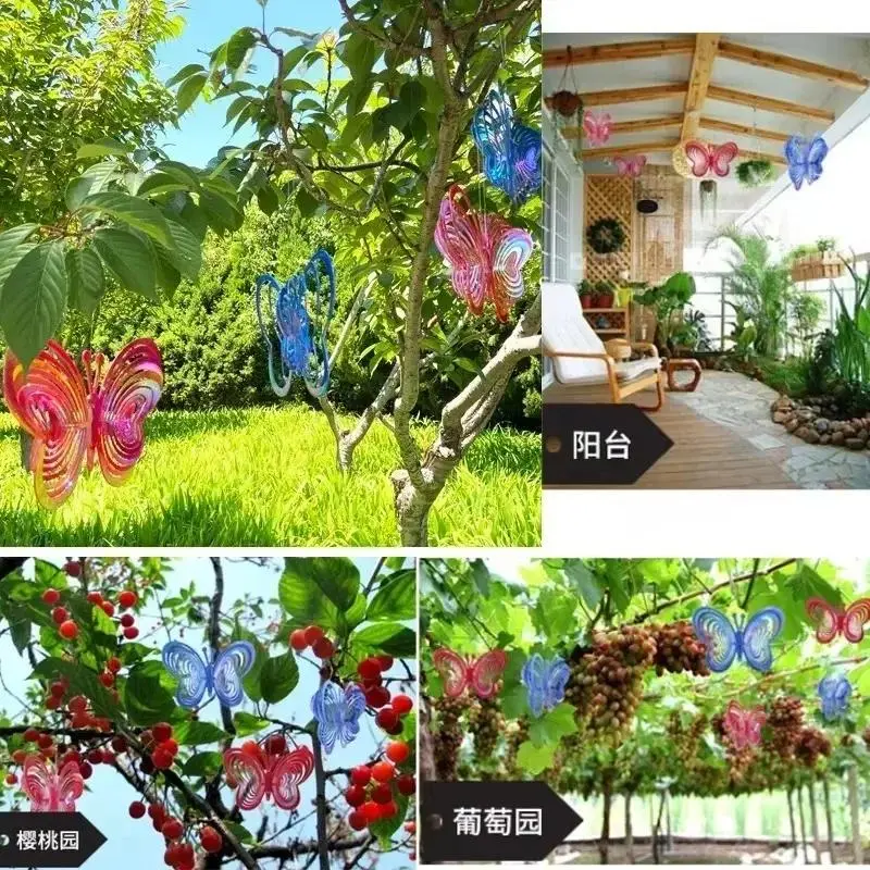 1 Pcs Yard Art Wind Chimes Balcony Ornament Garden Decor New Beating Art Butterfly Wind Spinner Dream Catcher Accessories Tools