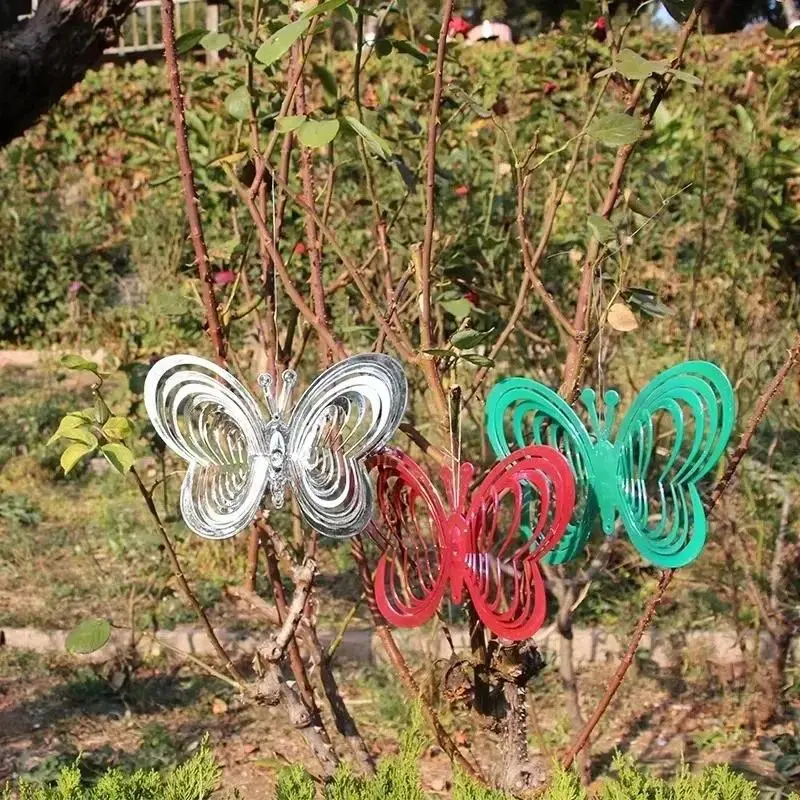 1 Pcs Yard Art Wind Chimes Balcony Ornament Garden Decor New Beating Art Butterfly Wind Spinner Dream Catcher Accessories Tools