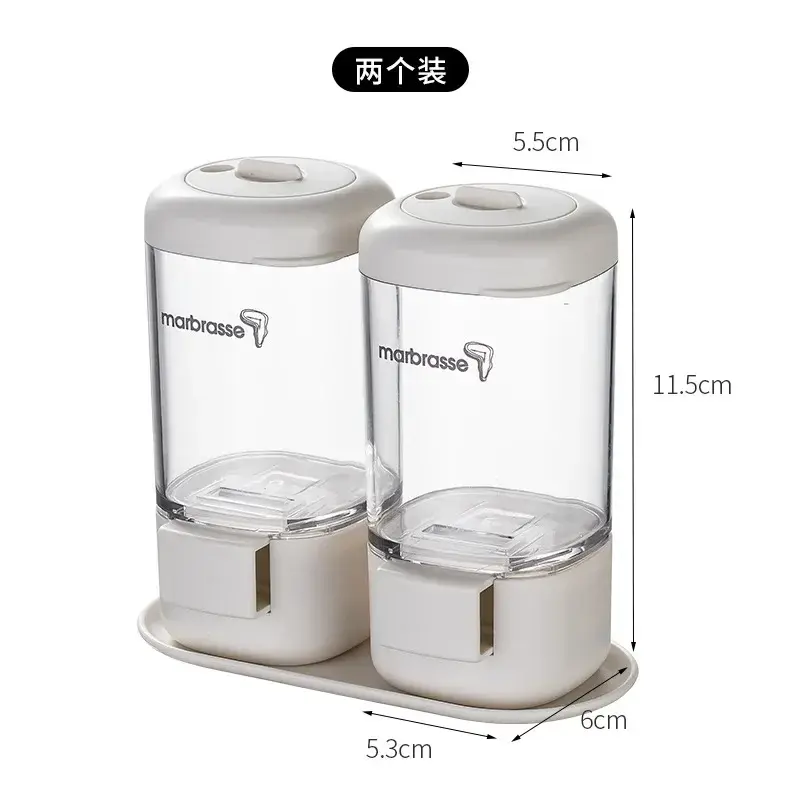 Kitchen Seasoning Bottle Combination Suit Household Transparent Press-type Salt Sprink Home Cooker Chef Accessories Kitchen Tool