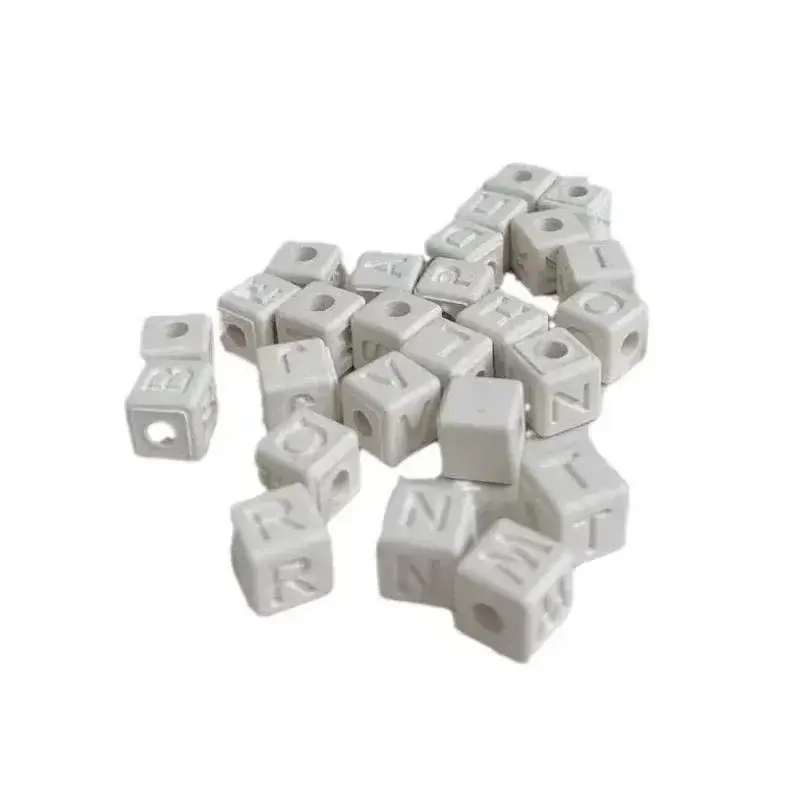 Handmade Jewelry Bead Mold 26 Letter Bead Mold DIY Square Bracelet Silicone Mold Home Gypsum Decoration Ornament Drip Glue Mold