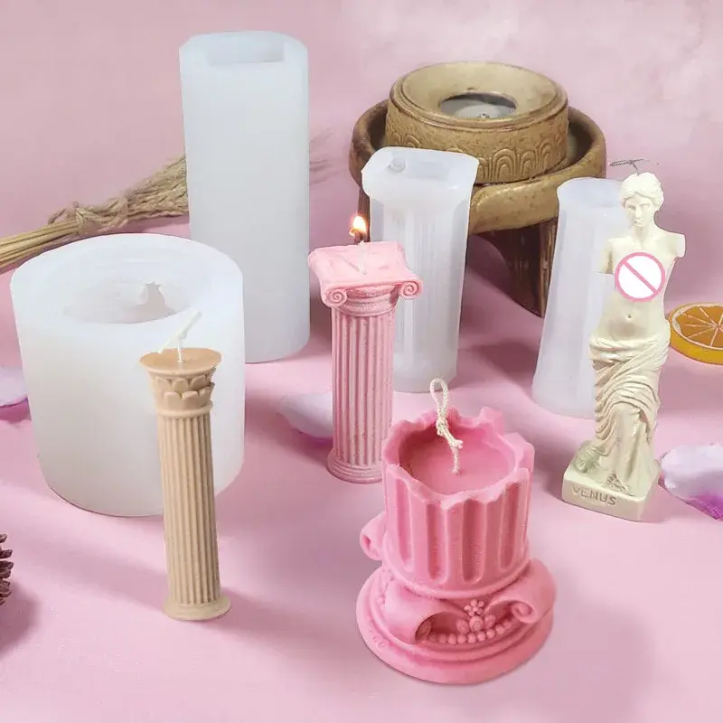 Creative Silicone Mold Candle Mold DIY Goddess Aromatherapy Candle Human Body Plaster Mold Ancient Home Kitchen Baking Supplies