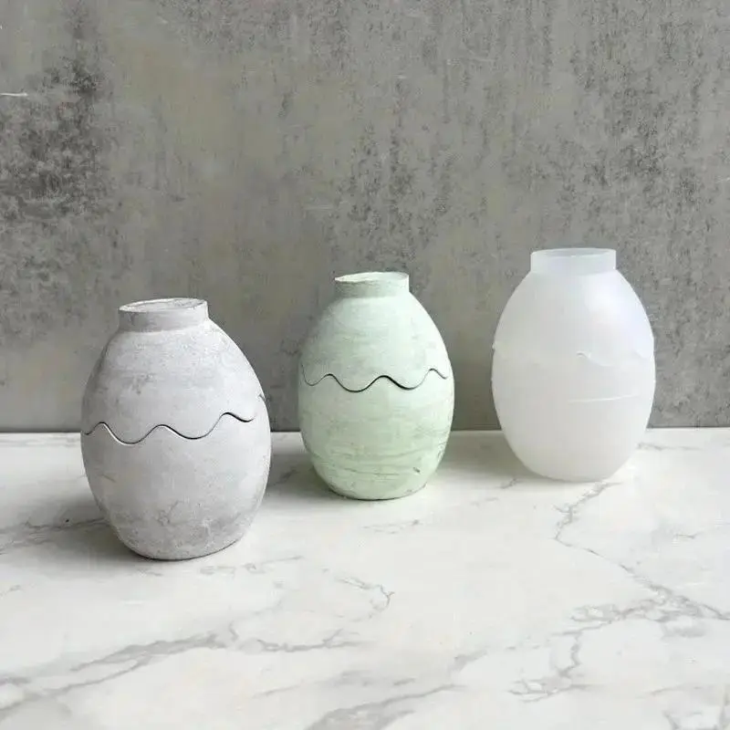 Fuuny Handmade Eggs Shape Candle Jar Mold DIY Crystal Epoxy Resin Storage Box Mould Concrete Cement Plaster Craft Making Mold