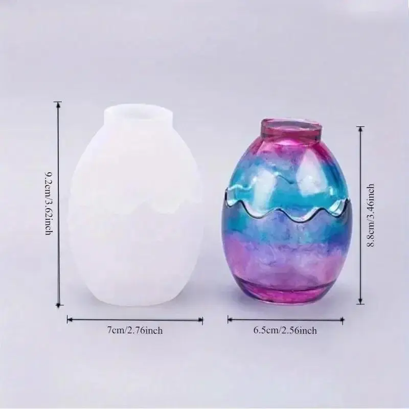 Fuuny Handmade Eggs Shape Candle Jar Mold DIY Crystal Epoxy Resin Storage Box Mould Concrete Cement Plaster Craft Making Mold