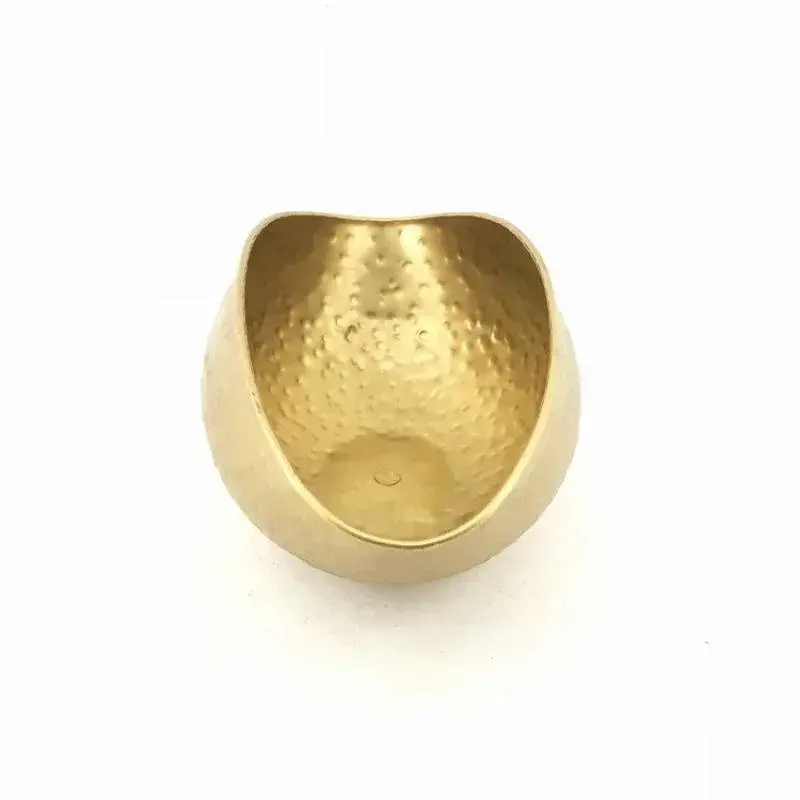 Large Gold Bowl Flower Pot Vase Cornucopia Flower Planting Handmade Iron Flower Pot Home Hotel Decoration Gift Metal