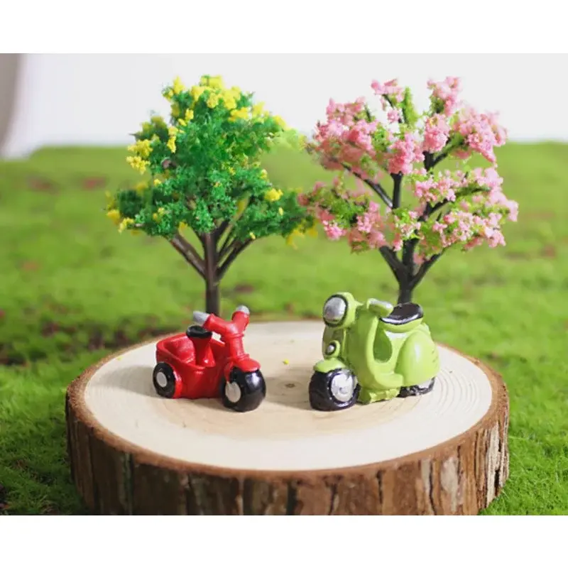 Mini Motorcycle Tricycle Micro Landscape DIY Small Ornaments Doll Cake Decoration Succulent Plant Combination Potted