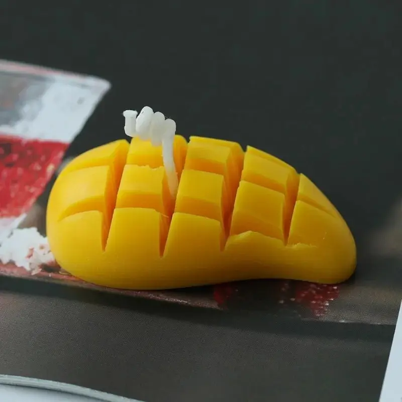 Mango Fruit Silicone Mold 3D Candle Baking Cake Mold DIY Sugar Dessert Mold Candle Making Mold