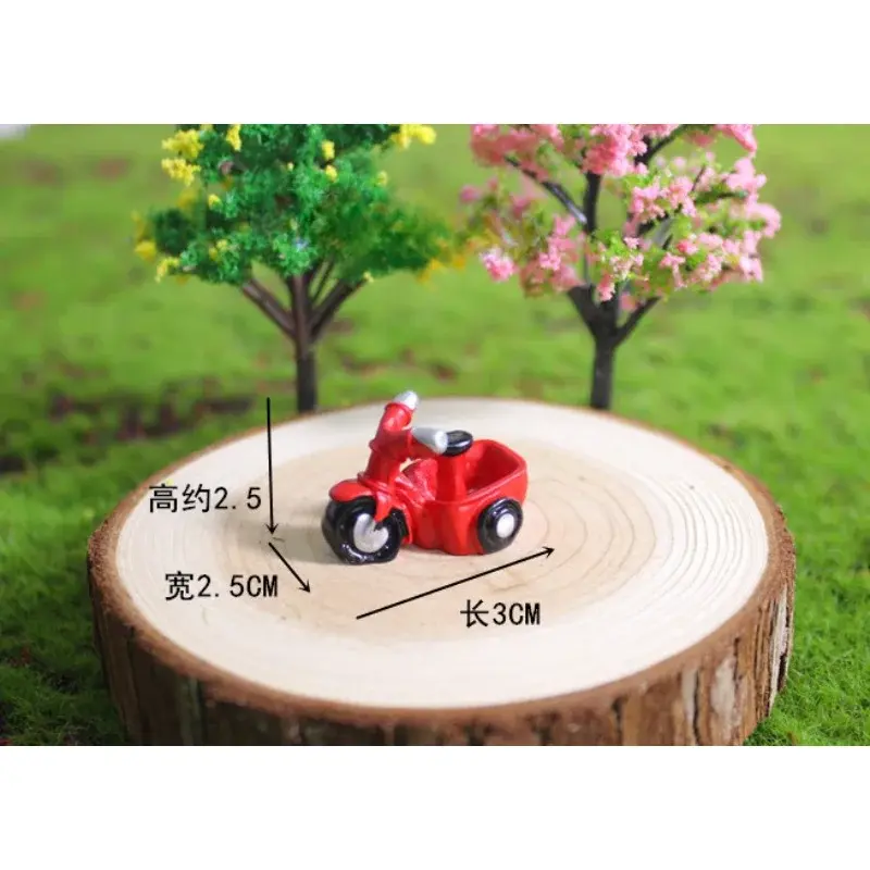 Mini Motorcycle Tricycle Micro Landscape DIY Small Ornaments Doll Cake Decoration Succulent Plant Combination Potted
