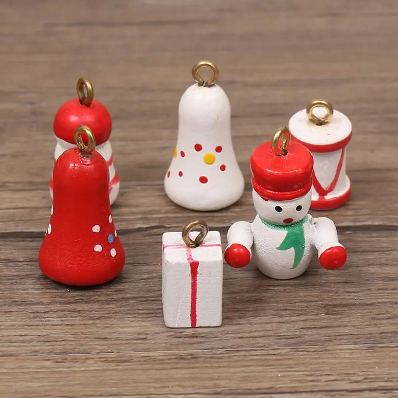 New 1 Pcs Christmas Decorations Creative Wooden Christmas Tree Ornament Home Desktop Party Decor Xmas New Year Kids Gifts