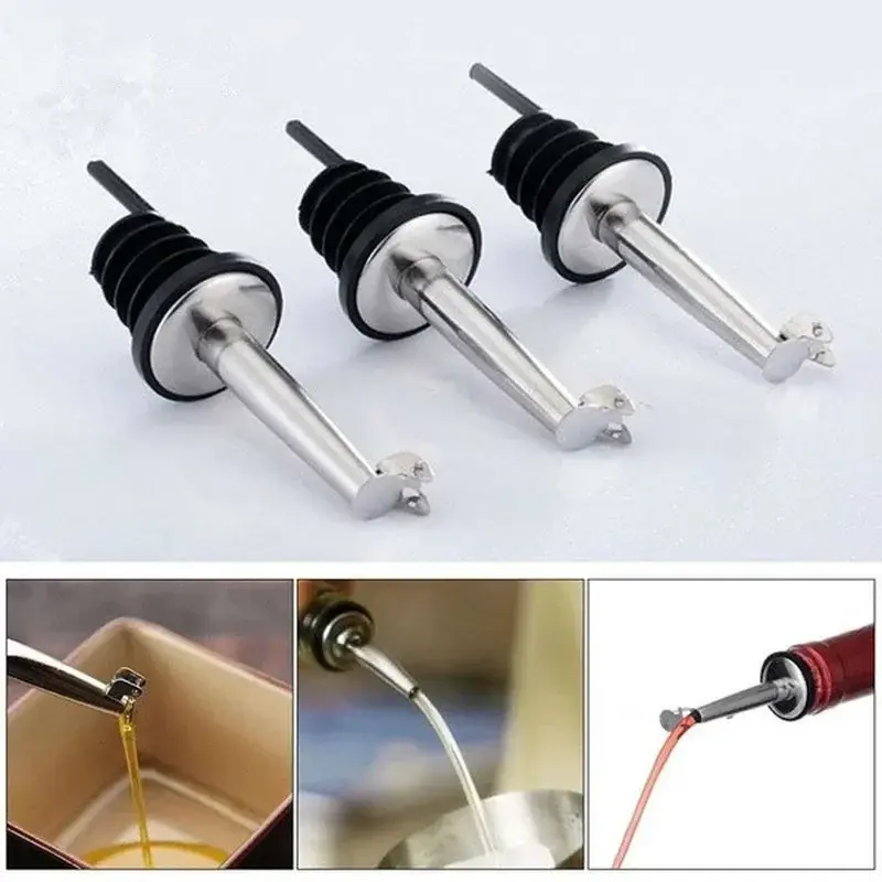 2pcs/lot Bottle Spout Oil Pourer/Spout with Bottle Stopper Cork Stopper Wine Bottle Red Dry Pot Stopper Olive Dispenser
