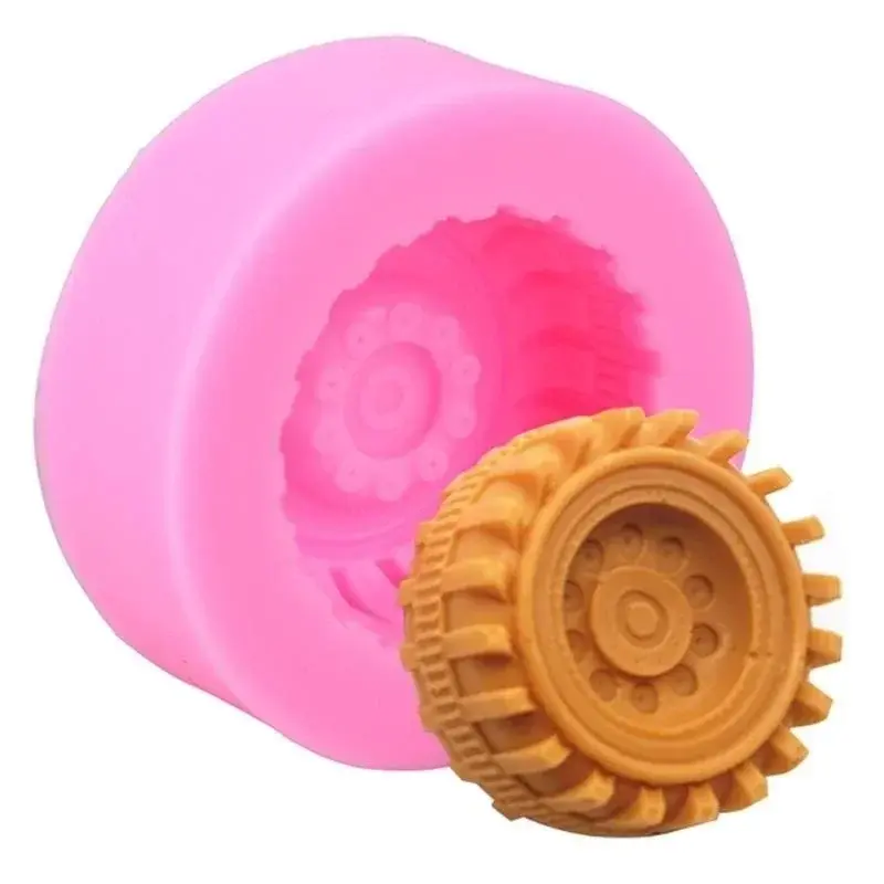 Creative Design Unique Shape Tires Wheel Chocolate Cake Molds Food Grade Silicone Mold Fondant Cake Decorating Tools Accessories