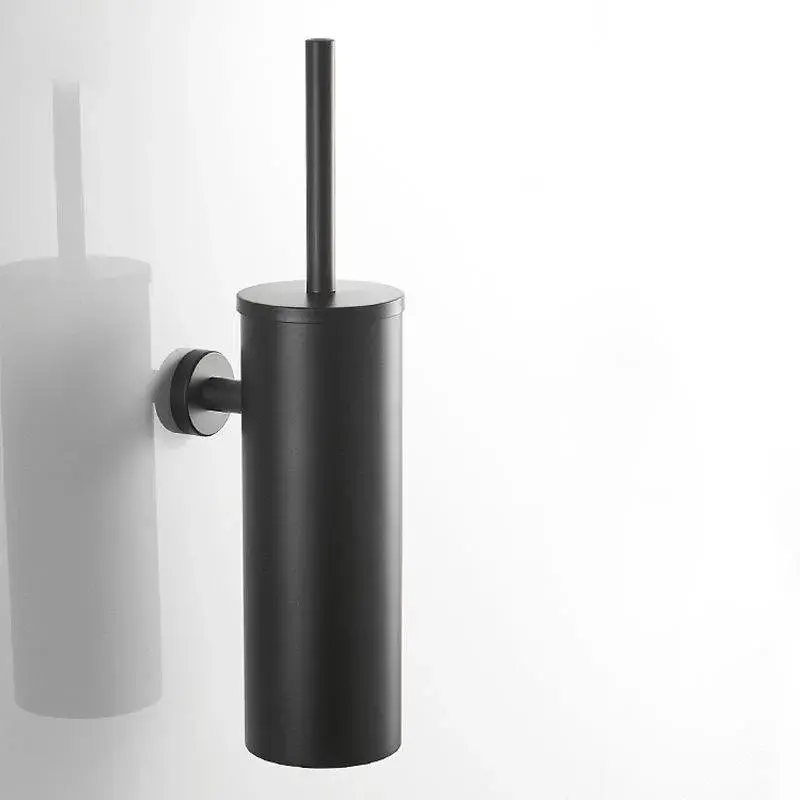 New Toilet Brush With Holder Suitable For Bathroom Toilet Brush Holder Toilet Cleaning Brush Wall Mounted Household Supplies