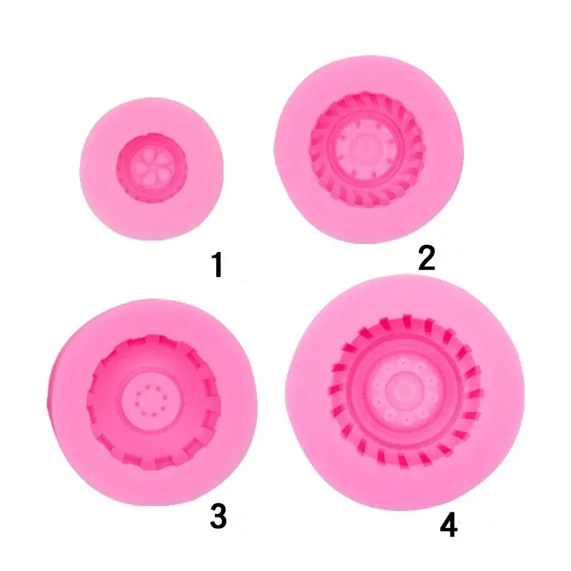 Creative Design Unique Shape Tires Wheel Chocolate Cake Molds Food Grade Silicone Mold Fondant Cake Decorating Tools Accessories