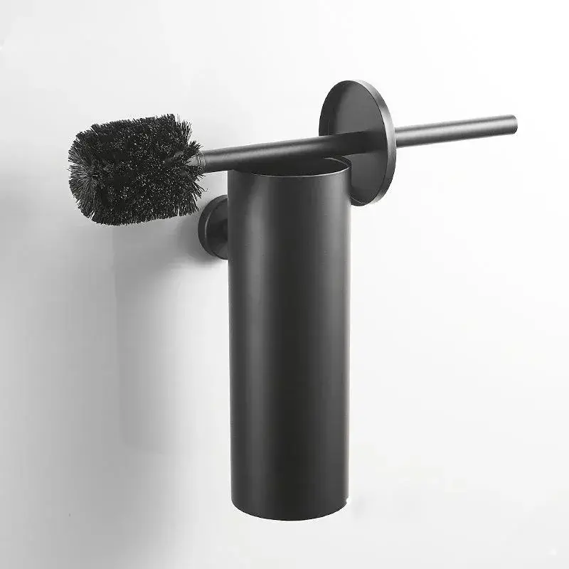 New Toilet Brush With Holder Suitable For Bathroom Toilet Brush Holder Toilet Cleaning Brush Wall Mounted Household Supplies