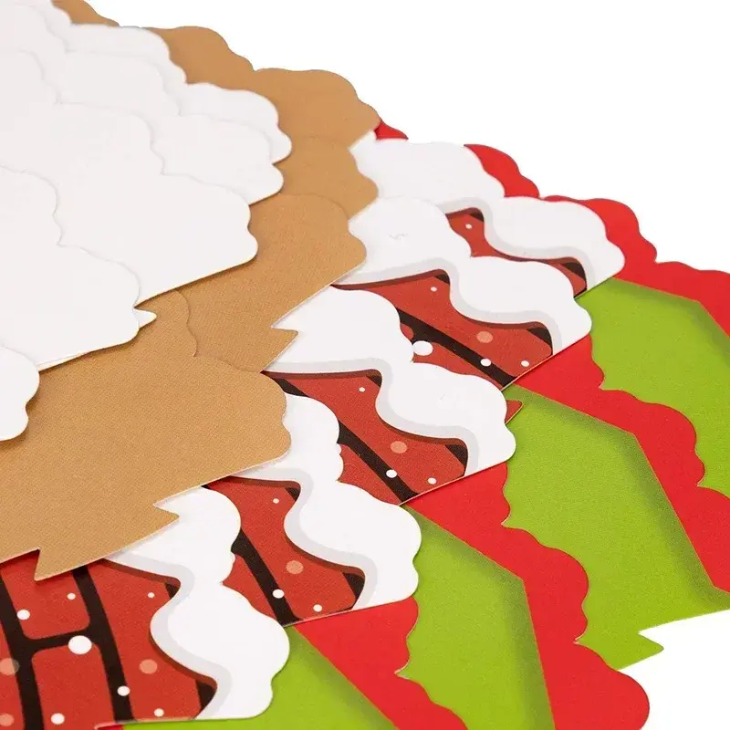 Hot Sale New 24/48pcs Christmas Paper Cupcake Wrapper Christmas New Year Birthday Party Cake Decor Tools Santa Claus Cake Topper
