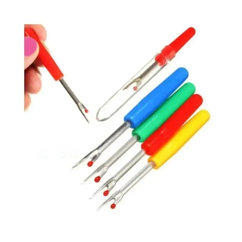 4 Pack Multiple Colors Plastic Handle Seam Ripper Suitable Home Thread Cutter Sewing Tools DIY Cloth Sewing Supplies Accessory