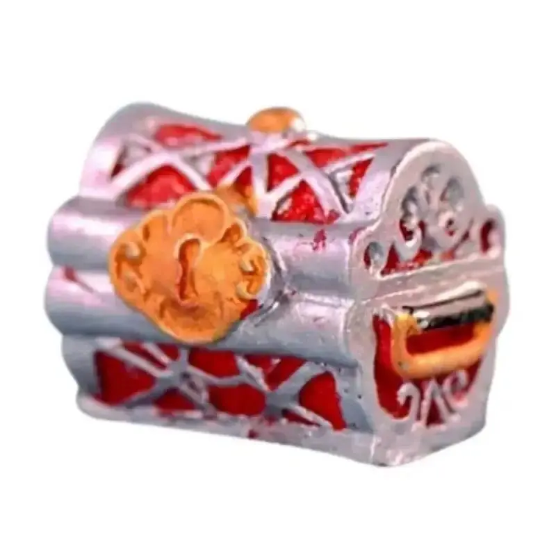New For Home Garden Decoration Golden Treasure Box Decoration Non-toxic Resin Treasure Box Mini Fish Tank Ornaments Aquarium