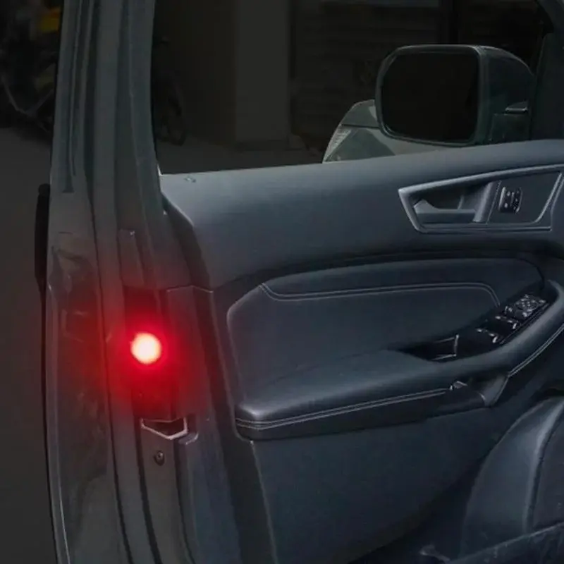 2pcs Car Door Safety Anti-collision Warning Light Door Burst Light LED Anti Rear End Sensing Light Door Opening Light Hint Light