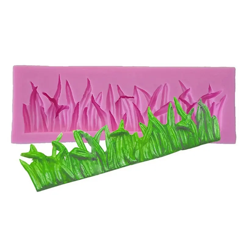 3D Small Grass Silicone Fondant Mould Cake Decorating Sugar Baking Icing Mold Suitable Home Kitchen Handmade Diy Cake Mold