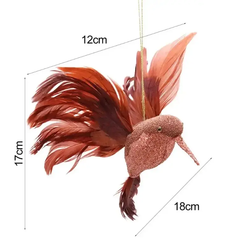 Creative Artificial Birds Fakes Foam Animal Simulation Feather Birds Model Artificial Pretty Bird Shape Christmas Tree Pendant