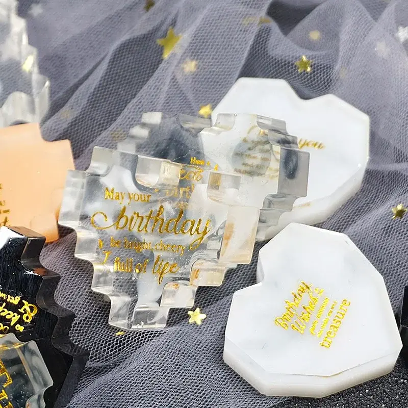Creative DIY Handmade Jewelry Tools Pendant Silicone Molds For Resin Crystal Epoxy Resin Mold Pixel Love Heart Shape High Mirror