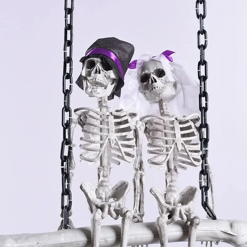 New Halloween Ornament Bride And Groom Skeleton Hanging Home Decoration Haunted House Decor Creative Party Supplies Couple DIY