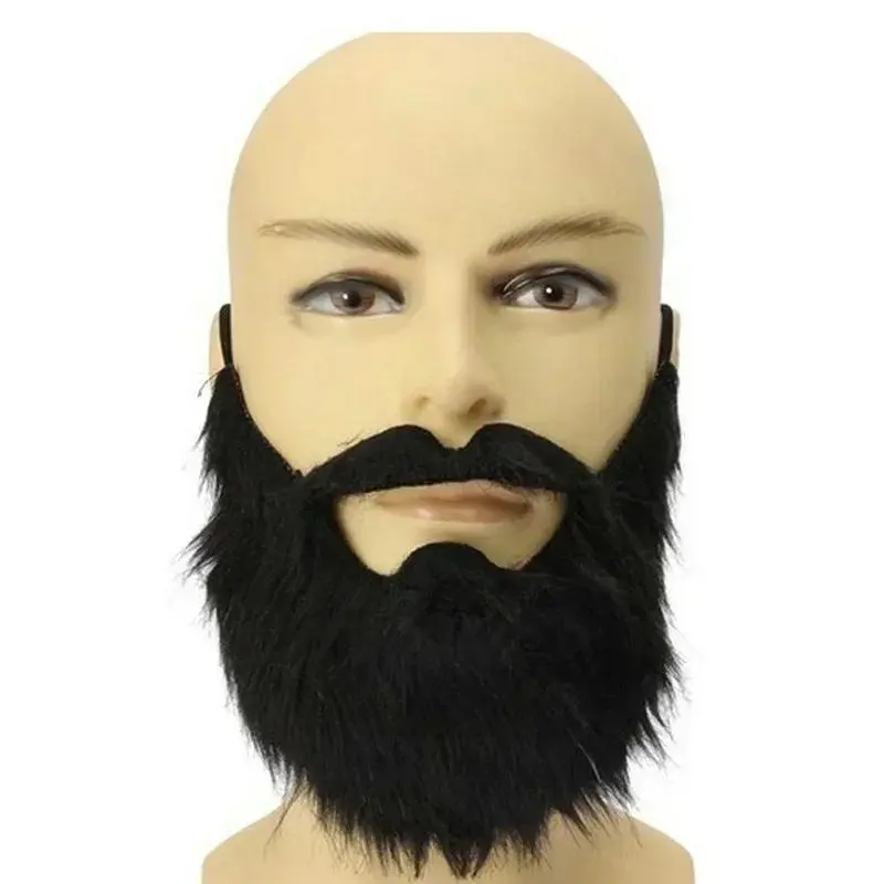 New Long Fakes Beard Mustache Party Halloween Decorate Festival Supplies Male Men U Shape Artificial Beard Party Favor Diy Decor