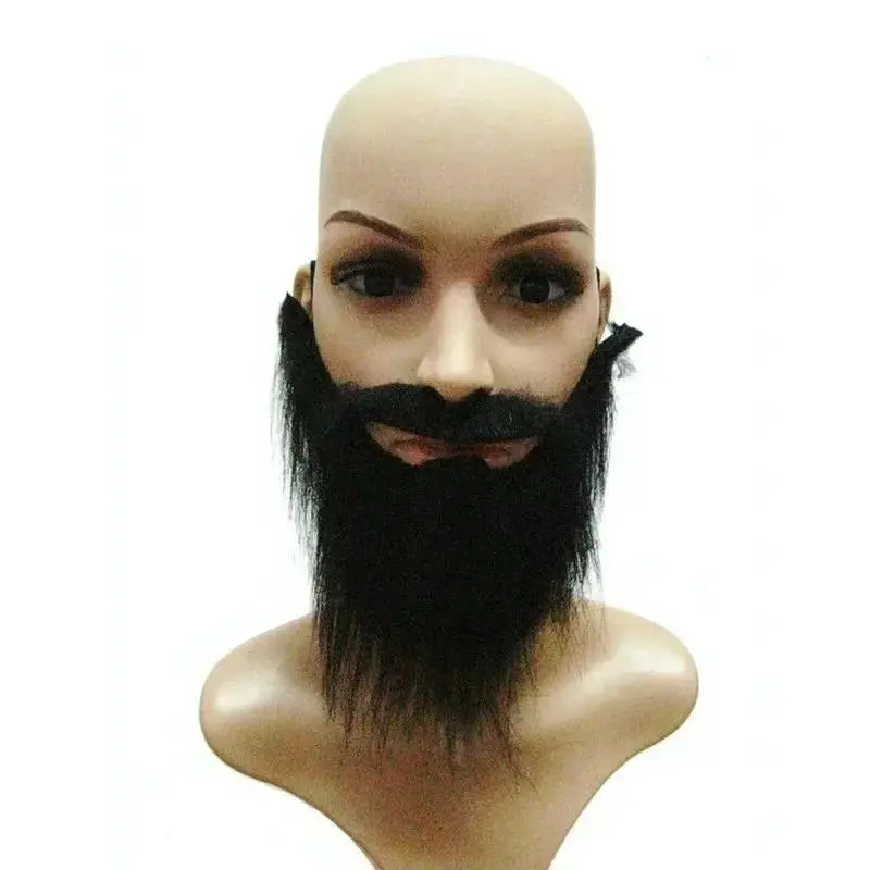 New Long Fakes Beard Mustache Party Halloween Decorate Festival Supplies Male Men U Shape Artificial Beard Party Favor Diy Decor