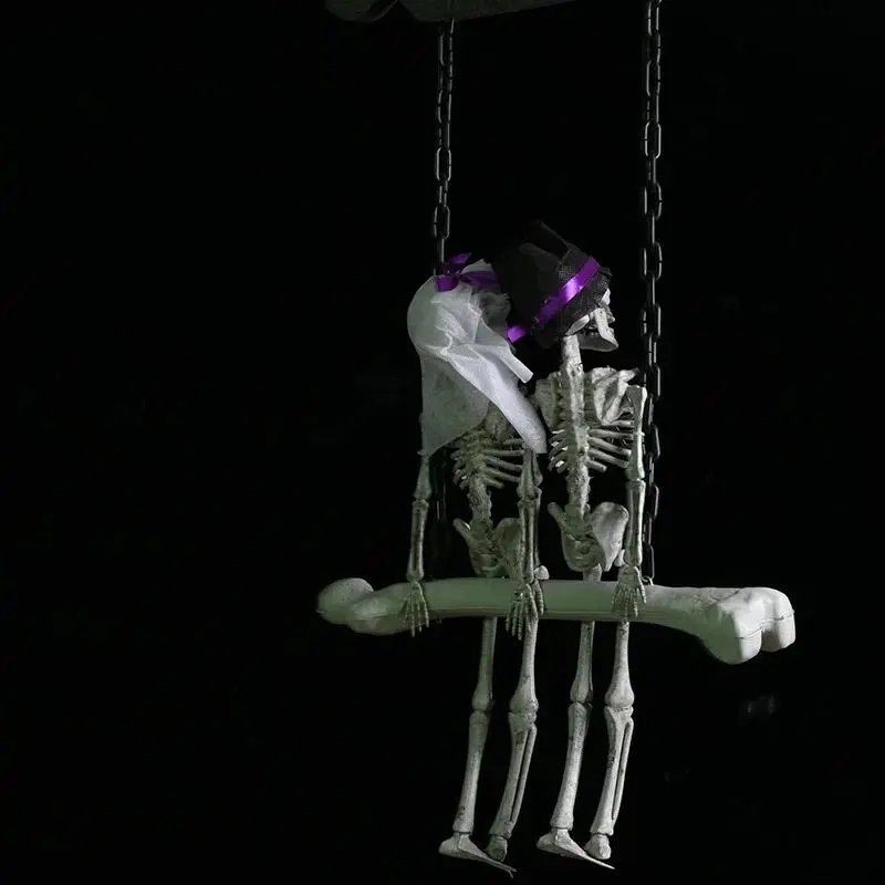 New Halloween Ornament Bride And Groom Skeleton Hanging Home Decoration Haunted House Decor Creative Party Supplies Couple DIY