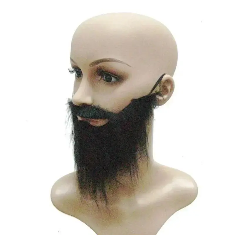 New Long Fakes Beard Mustache Party Halloween Decorate Festival Supplies Male Men U Shape Artificial Beard Party Favor Diy Decor