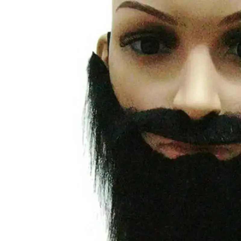 New Long Fakes Beard Mustache Party Halloween Decorate Festival Supplies Male Men U Shape Artificial Beard Party Favor Diy Decor