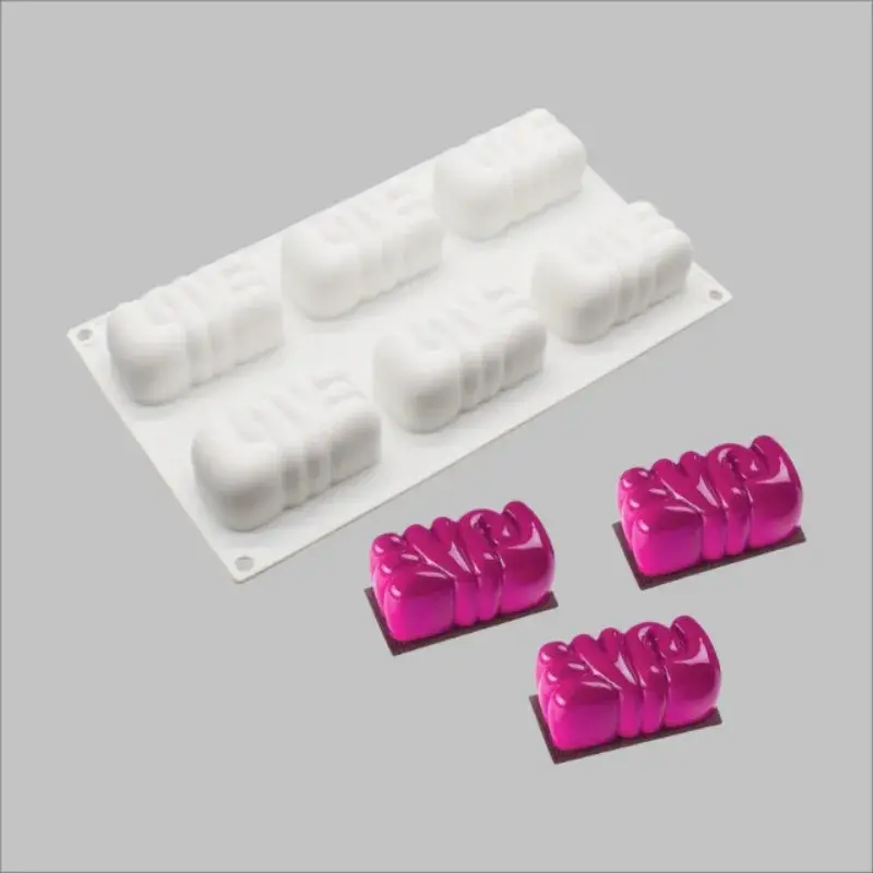 LOVE 3D letter silicone mold, DIY soap clay tool mold