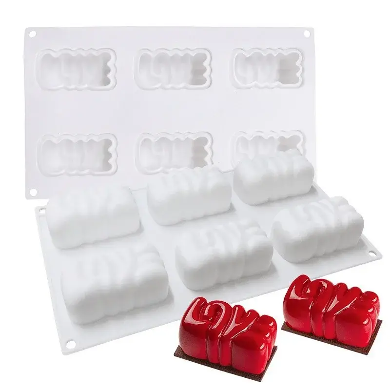 LOVE 3D letter silicone mold, DIY soap clay tool mold