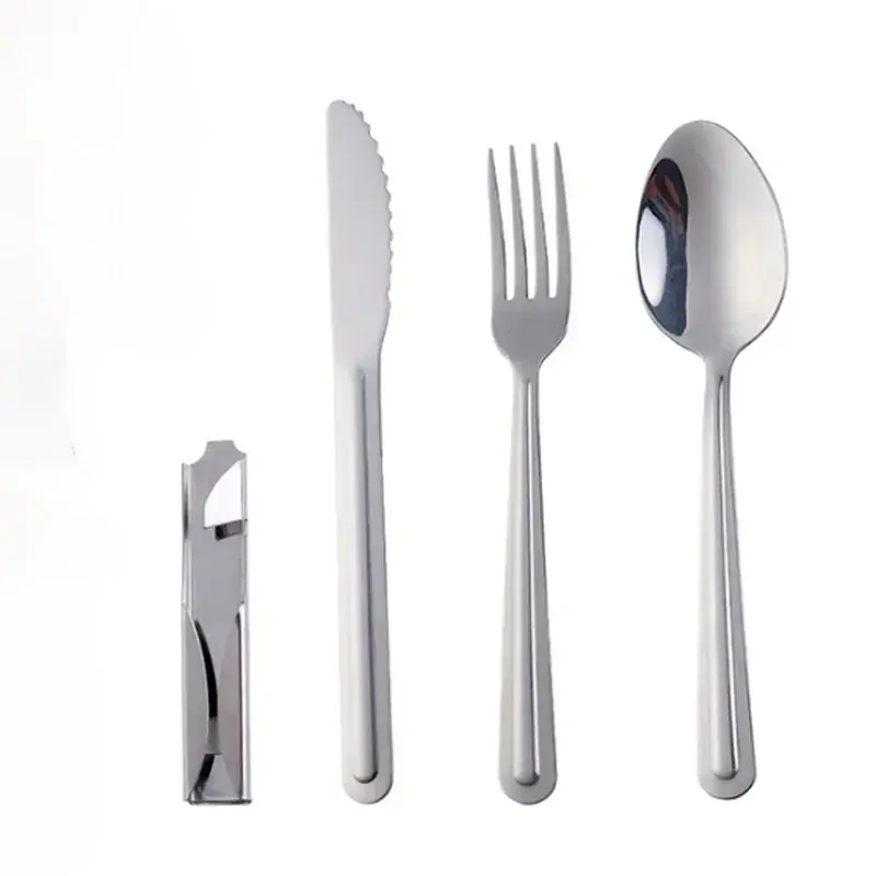Portable Dinnerware Set Travel Cutlery Set Camping Tableware Household Convenience Reusable Utensils Set with Spoon Fork Tools