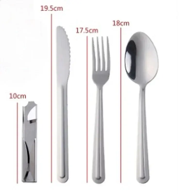 Portable Dinnerware Set Travel Cutlery Set Camping Tableware Household Convenience Reusable Utensils Set with Spoon Fork Tools