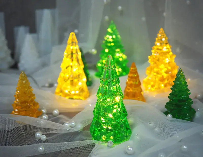 Silicone Mold Glue Mold Christmas Tree Handmade Mold Night Light Table Creative Mirror Silicone Mold Candlestick