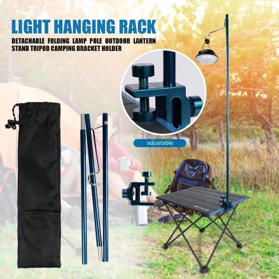 Camping Lamps Bracket Lamps Holder Portable Camping Hanging Light Fixing Stand Lamp Holder Detachable Lantern Stand Lamp Tripod