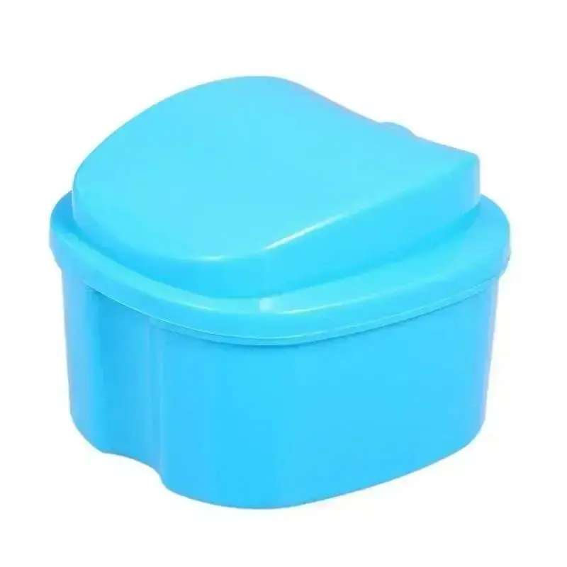 Convenience Storage Oral Denture Care Bath Box Cleaning Teeth Nursing With Hanging Net Container False Teeth Bath Accessories