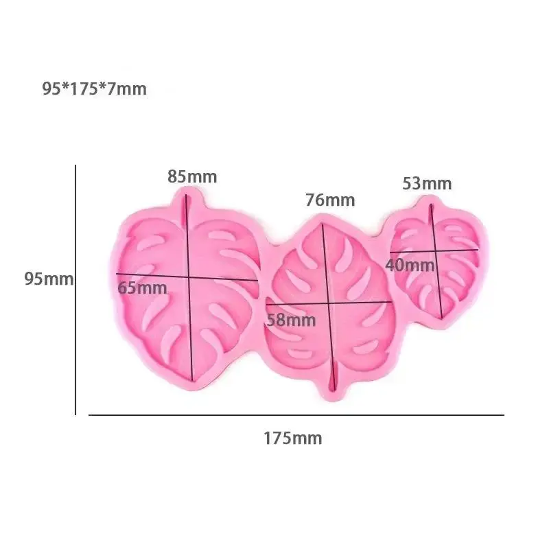 3 Sizes Made Decorating Leaves Chocolate Candy Monstera Leaf Silicone Mold Fondant Cake Decoration Silicone Mold Baking Tools