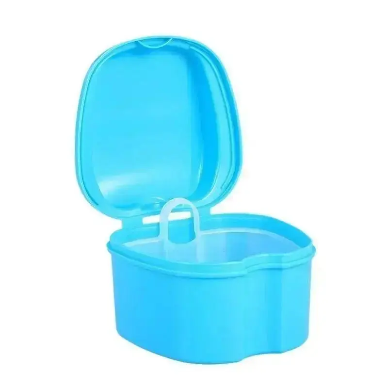 Convenience Storage Oral Denture Care Bath Box Cleaning Teeth Nursing With Hanging Net Container False Teeth Bath Accessories