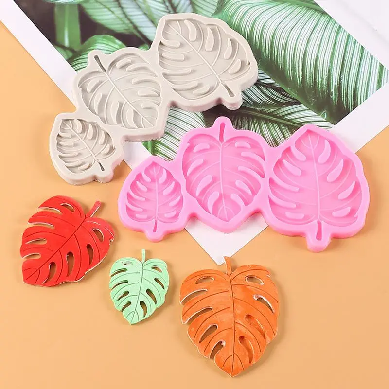 3 Sizes Made Decorating Leaves Chocolate Candy Monstera Leaf Silicone Mold Fondant Cake Decoration Silicone Mold Baking Tools