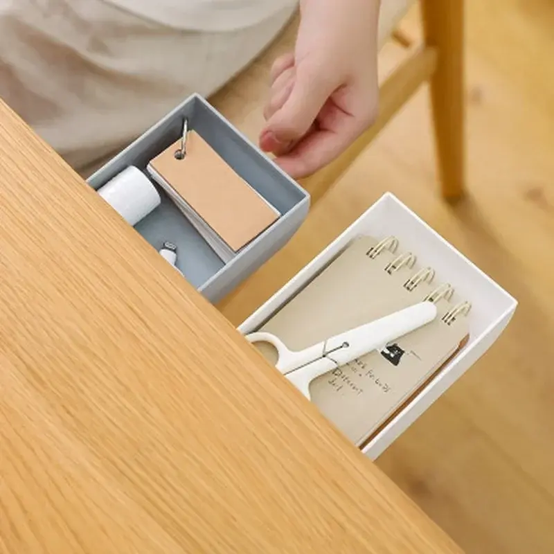 Under The Table Storage Rack Storage Tableware Desk Pen Holder Creative Drawer Storage Box Paste Type Kitchen Gadgets Organizer