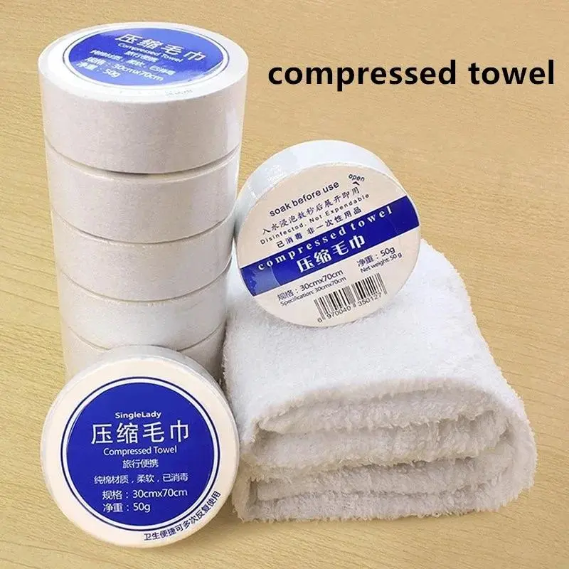 1 Pcs Disposable Compressed Bath Towel Thickened Portable Folding Bath Towel Business Trip Outdoor Travel Hotel Bathing Supplies