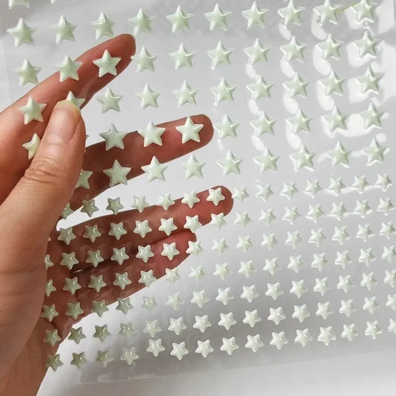 New Luminous Stickers Ive-pointed Star Bubble Three-dimensional Wall Stickers Luminous Stickers Home Decoration Children's Room