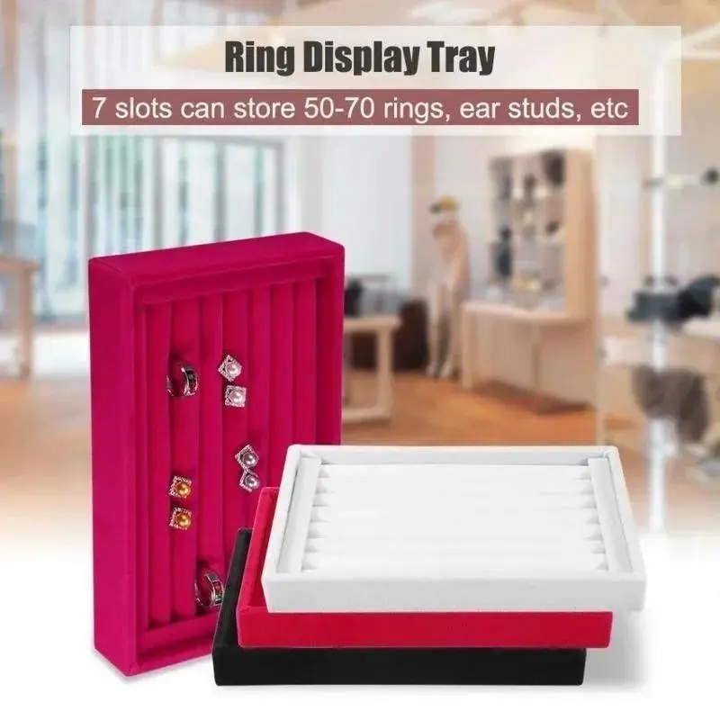 New Retro Texture Ring Plate Women's Jewelry Earring Suitable Home Jewelry Necklace Display Rack Plate Ornament Storage Box