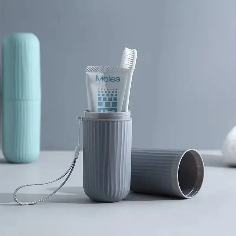 Outdoor Holder Bathroom Accessorie Travel Portable Toothbrush Toothpaste Holder Storage Case Box Organizer Household Storage Cup